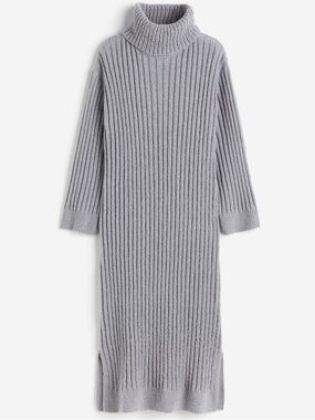 H&M ribbed knit long dress